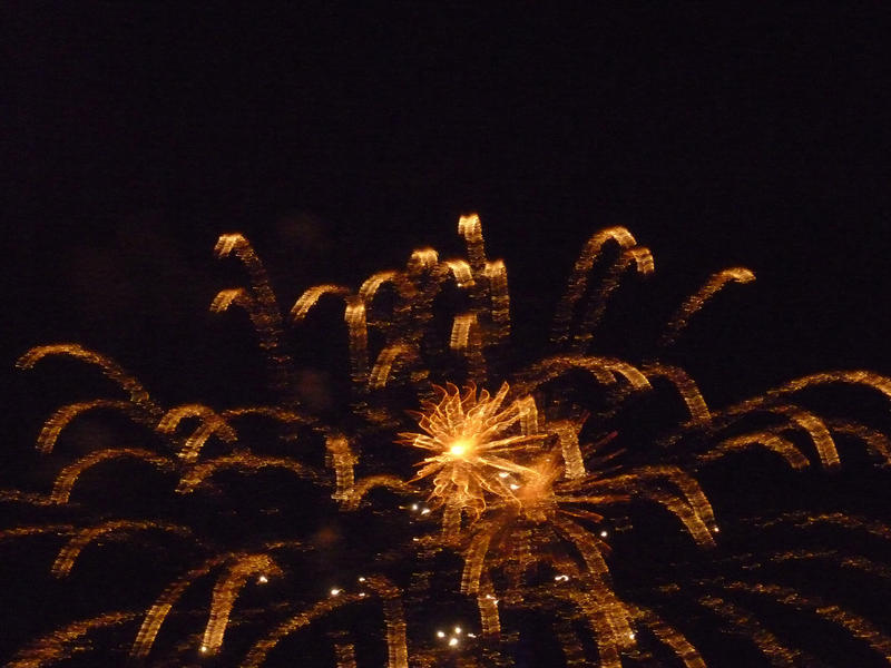 blurred firework background