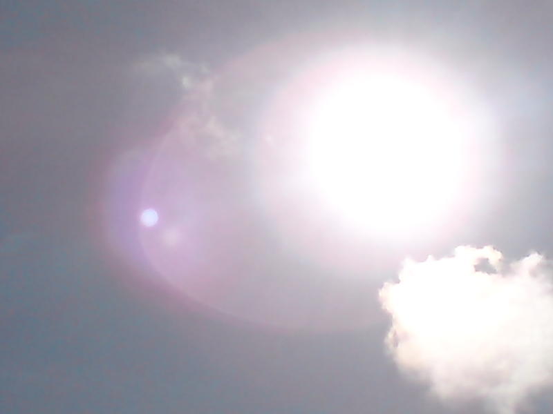 <p>full sun glare</p>