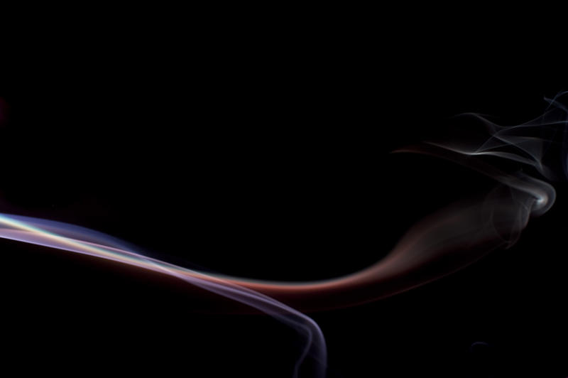 abstract line of colored smoke