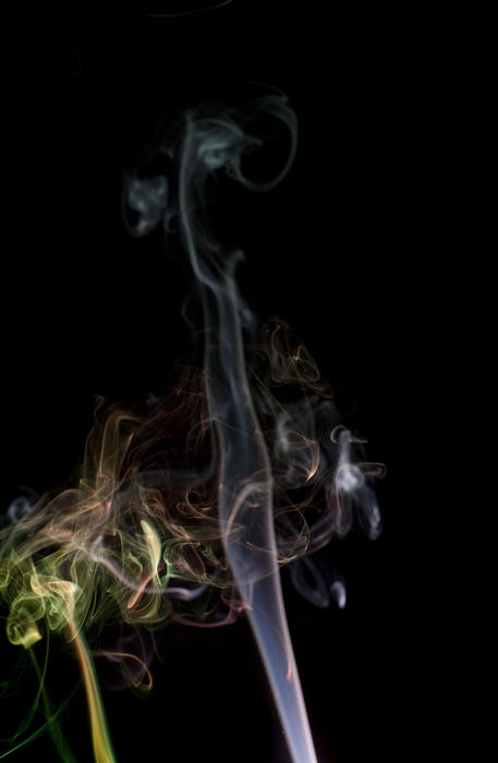 colorful cloud of smoke loops