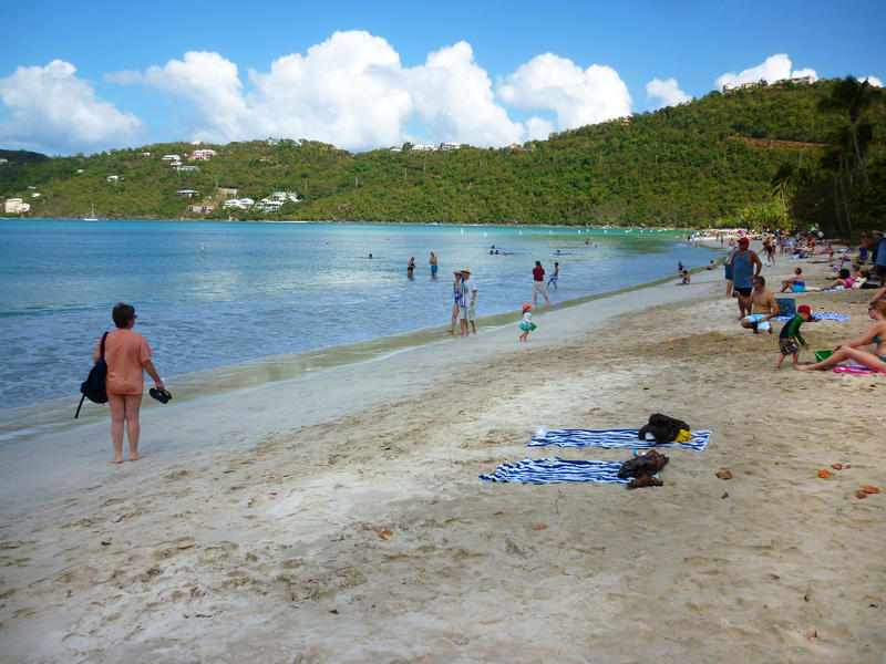 sandy beach on the island of st thomas, US virgin islands