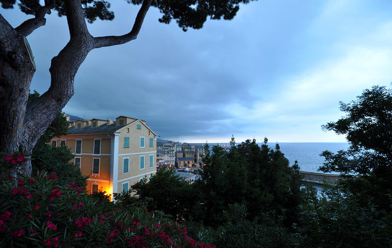 A heavy storm brews over Bastia, Corsica 