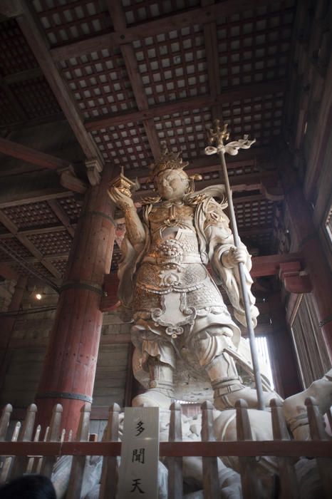 Bishamonten watching over Todai-ji and its treasures