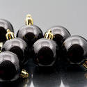 6802   Collection of black Christmas balls