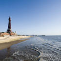 7657   Blackpool beach and Tower
