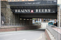 7593   Underpass with a beer advertisement