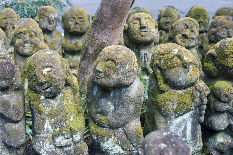 funny stone statues at Otagi Nenbutsu-ji temple, kyoto