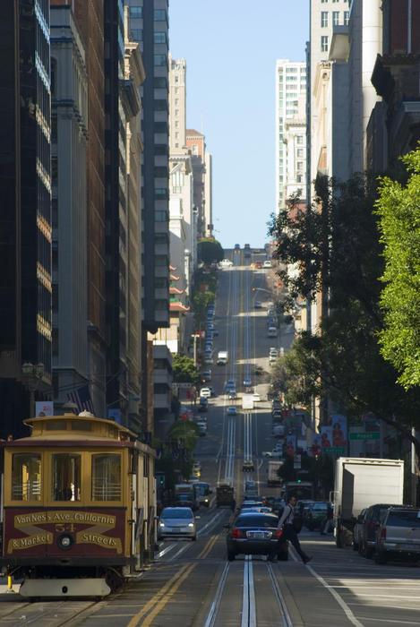 california street cable car, san francisco