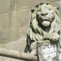 7587   Lion on the Cardiff Castle animal wall