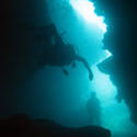 6297   Divers in an underwater cave