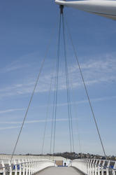 7595   View across the span of newport City Footbridge