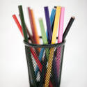5381   Coloured pencil crayons in a container