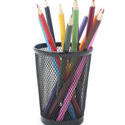 5356   Colouring pencils in a desk tidy