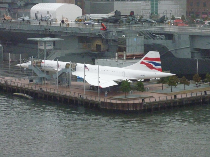 Retired Concorde airliner at Pier 86 in New york currently on loan from British Airways this was the plane that recorded the fastest transatlantic flight