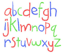 6978   Handwritten crayon alphabet