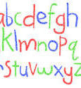 6978   Handwritten crayon alphabet