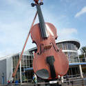 6717   Ceilidh fiddle in Sydney, Nova Scotia waterfront