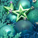 6819   Festive green Xmas decorations