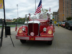 6676   Historic red fire engine