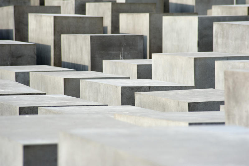 array of stone blocks on the berlin holocaust memorial