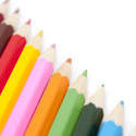 6946   Coloured pencils in a diagonal line