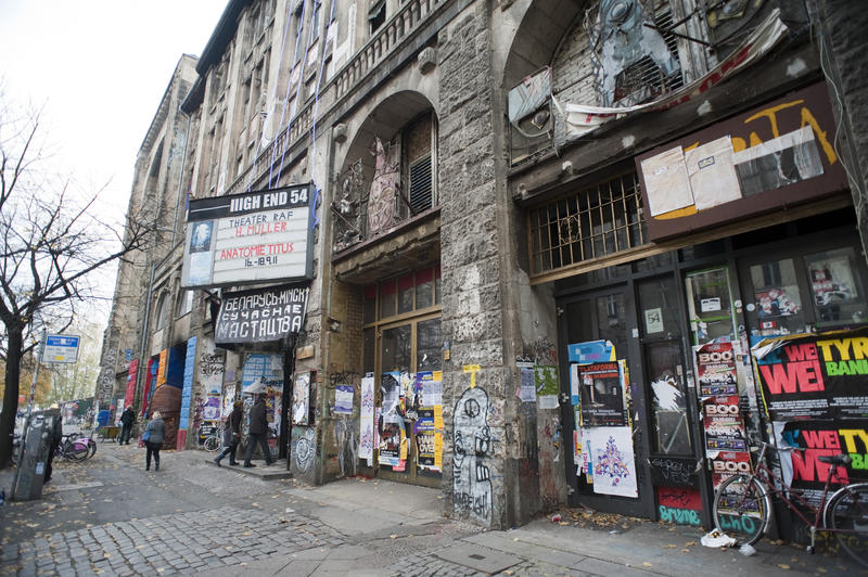 Exterior of the Kunsthaus Tacheles, Berlin, which used to house an art squat and gallery that has now been closed down