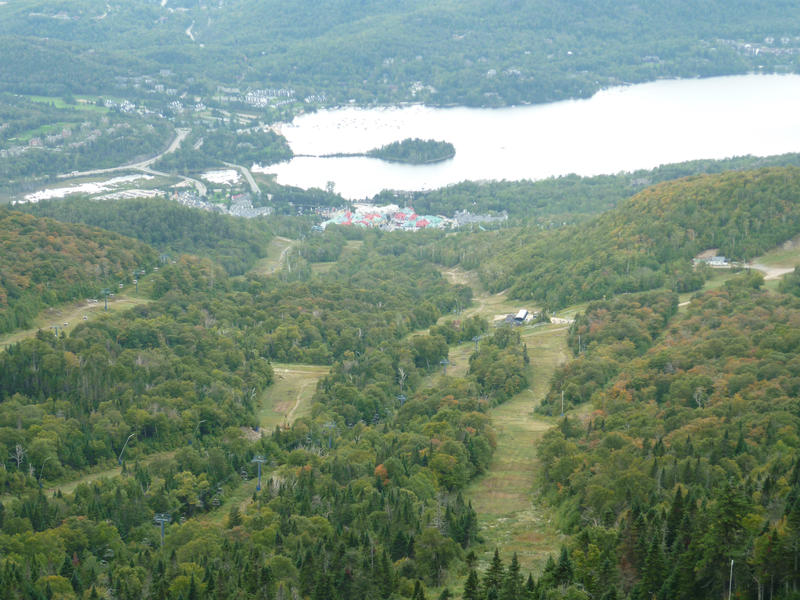 Aerial view of Lake Tremblant in the Laurentides region of Quebec