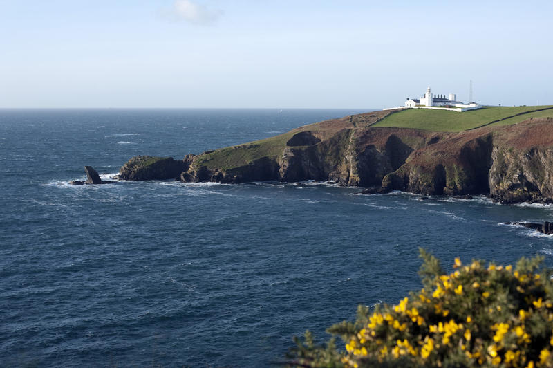 Beautiful scenic view of Lizard Point and Lizard Lighthouse the southernmost point of the United Kingdom and an area of great natural beauty