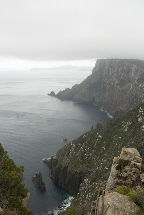 a storm brewing over the cliffs of cape pillar, tasmania