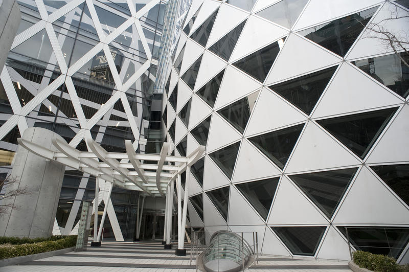 modern buildings in the business area of shinjuku, tokyo, japan