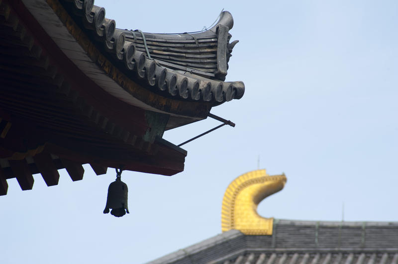 roof details at the toadi ji temple gate, Nara, Japan