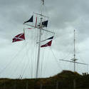 6730   Nautical flags on a flagpole