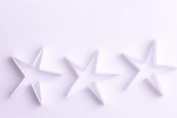6823   Delicate white paper stars