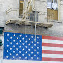 5597   patriotic flag mural