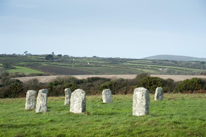 The Merry Maidens is a late neolithic stone circle formed of nineteen granite megaliths standing in a complete circle near St Buryan, Cornwall