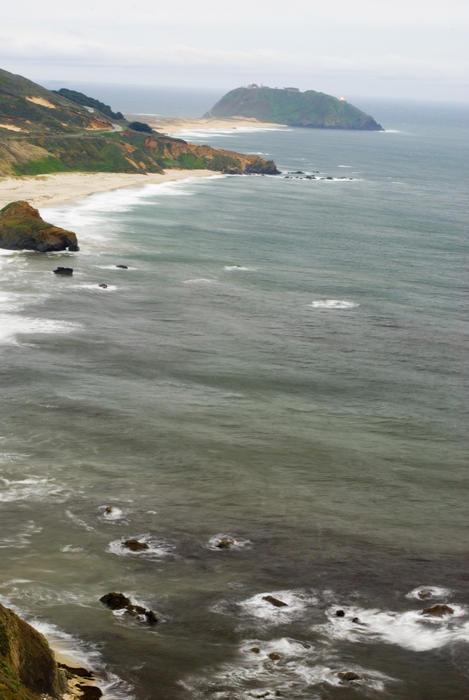 spectacular seascape looking towards point sur, california coast