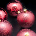 6827   Red Christmas ornaments