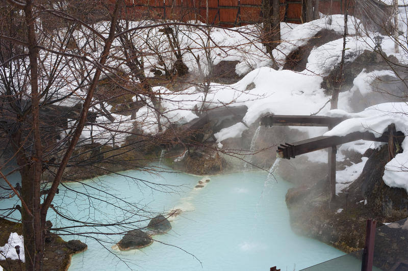 Shirahone Onsen geothermal bathing spa pools