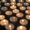 6832   Array of twinkling burning candles