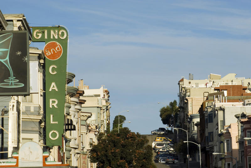 row of buildings in san franciscos north beach district