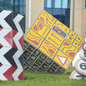 7575   Roadsign sculptures Splott, Cardiff