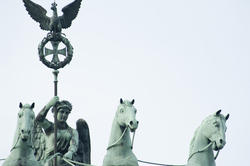 7097   Bronze statue detail, Brandenburg Gate, Berlin