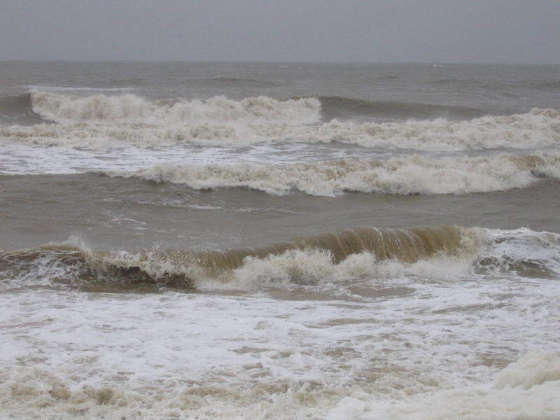<p>Stormy waves at Southwold, Suffolk </p>
