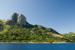 6341   View of Waya Island , Fiji, from the sea