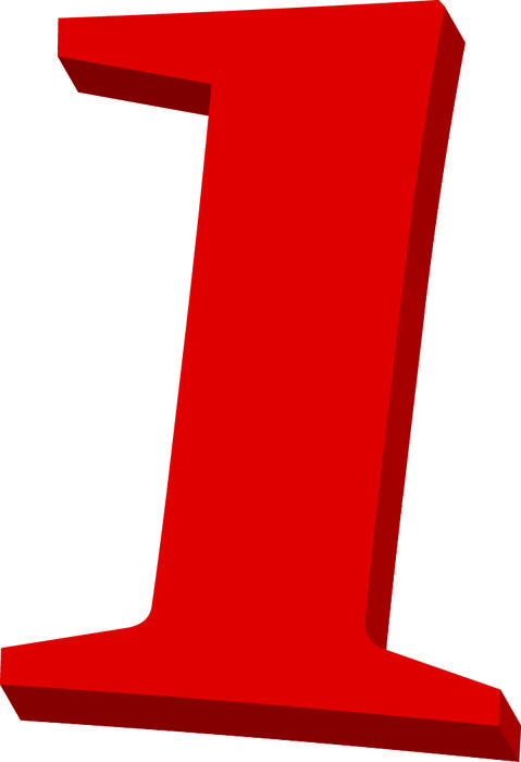 <p>Illustrated number 1 in red colours. <br />
For use in presentations with other numbers for highlighting keypoints and facts.</p>
<p>See the full set of 12 on my profile page on this site.</p>