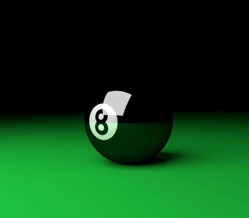 <p>3d eight ball render.</p>
