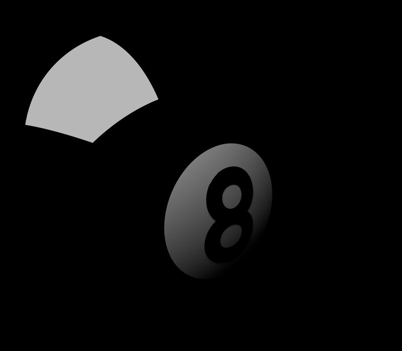 <p>3d eight ball render.</p>
