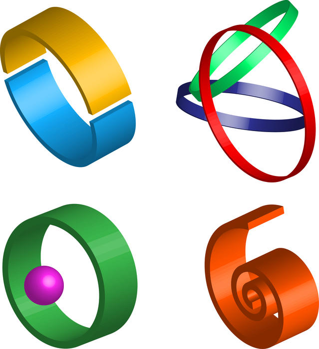 <p>3d logo icons.</p>
