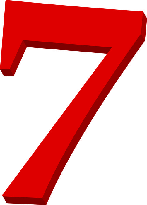<p>Illustrated number&nbsp;7 in red colours. <br />
For use in presentations with other numbers for highlighting keypoints and facts.</p>
<p>See the full set of 12 on my profile page on this site.</p>