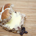 7872   Delicious buttered Hot Cross Bun